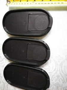 3 Black TUPPERWARE Modular Mate Replacement Lid 1617-10 - Picture 1 of 3