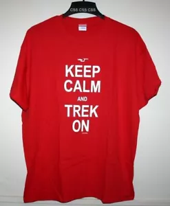 Keep Calm and Carry On Star Trek Movie Cotton Red T-Shirt Size XL Men Women Tee - Picture 1 of 2