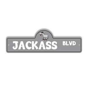 Jackass Plastic Street Sign Crossing Xing Gift Novelty Funny - Picture 1 of 21