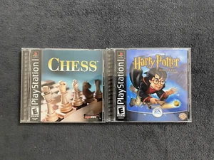 2 Spiele Lot Schach, Harry Potter und die Zauberer (SONY PlayStation PS1) CIB - Bild 1 von 4