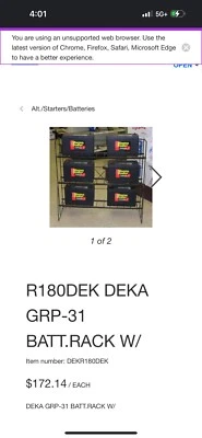 EastPenn (Deka) R -180 Battery Rack - Image 1 of 4