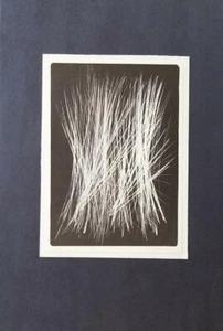Hans Hartung "L 102"  Mounted b/w Lithograph  1973 PlateSigned - Picture 1 of 5