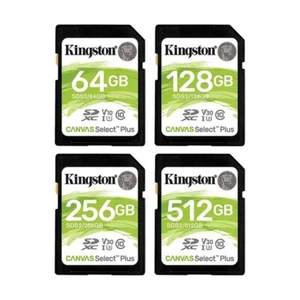 Kingston Canvas Select Plus 64GB 128GB 256GB 512GB UHS-1 SD Memory Card 100MB/s - Picture 1 of 10