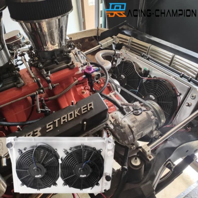 For 1982-2002 Chevrolet S10 S-10 Blazer V8 Conversion 4 Row Radiator Shroud Fan - Image 1 of 4