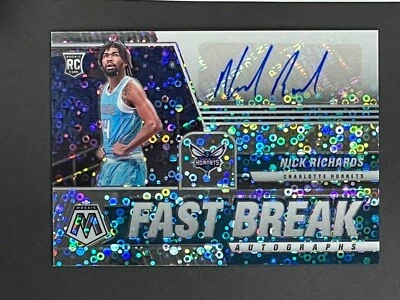 2020-21 Mosaic Nick Richards Fast Break Prizm Rookie Auto RC #FB-NRI Z406 - Image 1 of 2