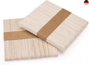 WISYOK 100 Stück Eisstiele Holz, Eisstäbchen Holzstäbchen, Holzstäbchen Zum Bas - Bild 1 von 7
