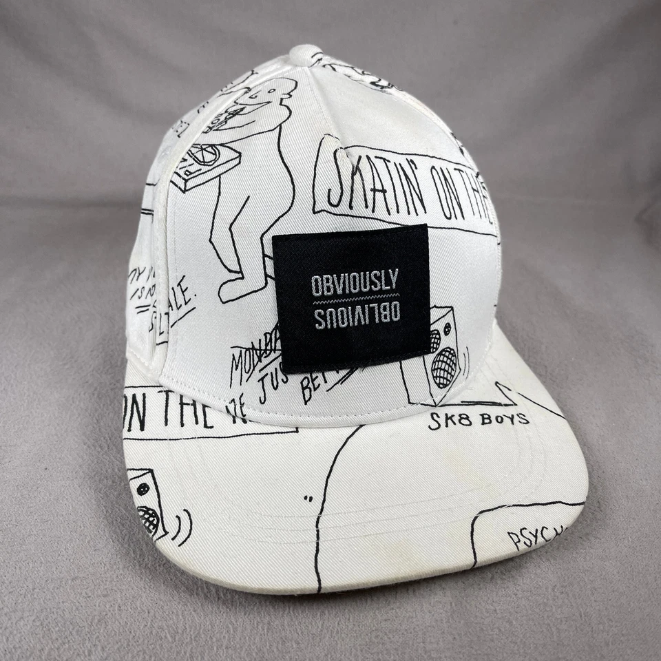 Obviamente Sombrero Patinador Para Hombres Blanco Snapback Gorra H&M Grunge Punk Por Todas Partes Foto 1 de 4