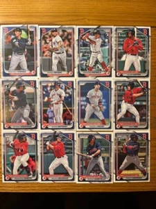 2024 Bowman R. Anthony and Boston Red Sox Complete Team Paper Set - All 12 Cards - Picture 1 of 2