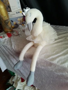 Plüsch-Figur/neu/Schwan/Ballett/weiß/grau/silber - Bild 1 von 5