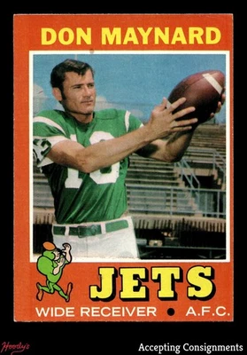 1971 Topps #19 Don Maynard JETS VG/EX - EX - Image 1 of 2