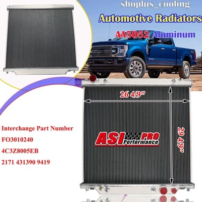Aluminum Radiator For 1999~2005,03 Ford F250 F350 F450 F550 Super Duty 6.8L 7.3L Foto 1 de 4