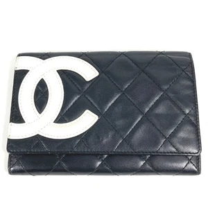 CHANEL Cambon Line CC CC Mark Bifold Logo Compact Wallet Flap Folded wallet - Picture 1 of 17