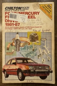 Chilton's Repair Manual 1981-87 Ford/Mercury Front Wheel Drive Part No. 7055 - Picture 1 of 9