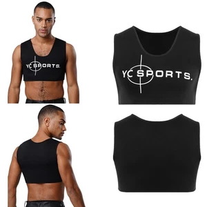 Herren T-Shirts Ärmellos Tops Support Unterhemd Rundhals Weste Schlankmacher Tank - Bild 1 von 24