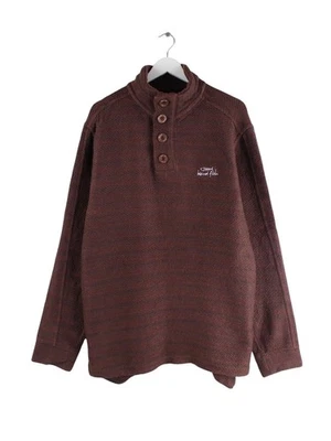 Weird Fish Knit Half Button Sweater Braun XXL Herren - Bild 1 von 3