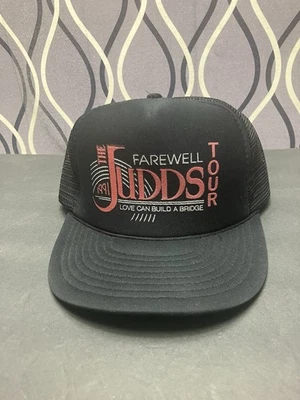 Gorra negra talla única The Judds 1991 Farewell Tour camionero de béisbol trasera a presión Foto 1 de 4