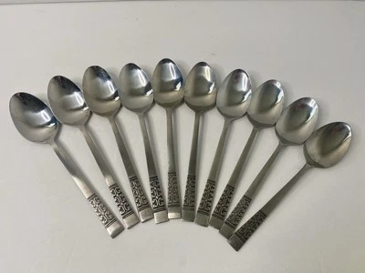 10 Oval Soup Spoons Stanley Roberts Rogers Casa Vista Stainless Replacements - Image 1 of 4