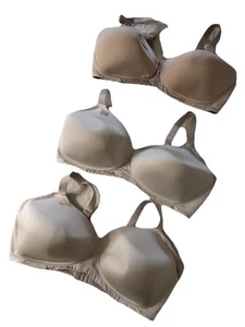 Vanity Fair Beauty Back Full Figure Wireless 71267 Smoother Bra 42D Qty 3 Used - Picture 1 of 5