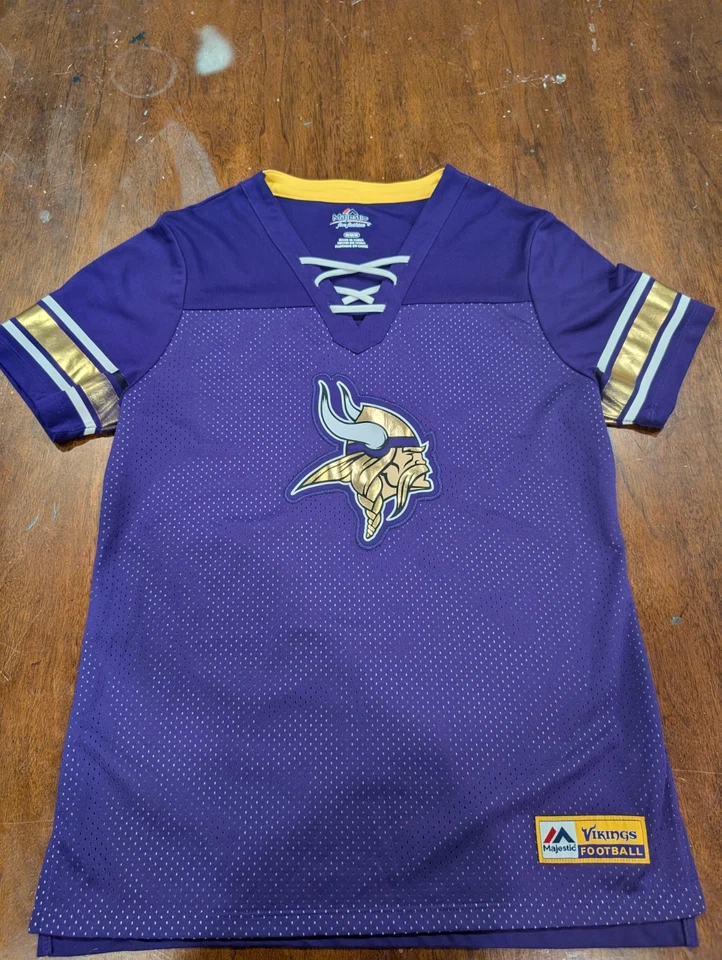 Camiseta deportiva morada mediana de los Minnesota Vikings para mujer Foto 1 de 4