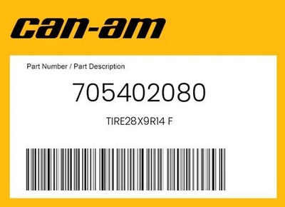 Can-Am Genuine Tire28X9R14 F - 705402080 — 第 1/4 张图片