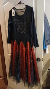 Whitewed Size 14 formal, Black, Red , Rhinestone accents - Picture 1 of 5