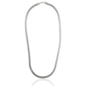 Sterling Silver 7mm Herringbone Chain 24” Necklace – 28.7g Mirror Finish .925 - Picture 1 of 2