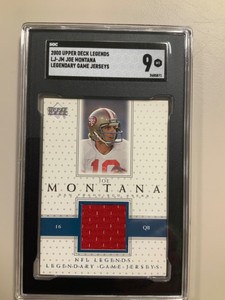 2000 Upper Deck Legends Joe Montana Legendary Game Jerseys LJ-JM