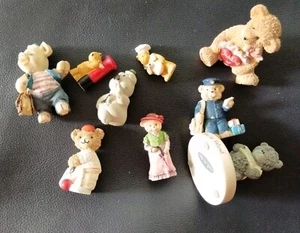 Resin Teddy Bears x 10 Post, Delivery Man, Little Nidd Cricketer, Lady - Picture 1 of 12