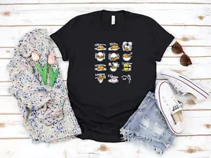 Gudetama Stickers Lazy Egg White Women's 3/4 Short Sleeve T-Shirt T399 - Picture 1 of 5