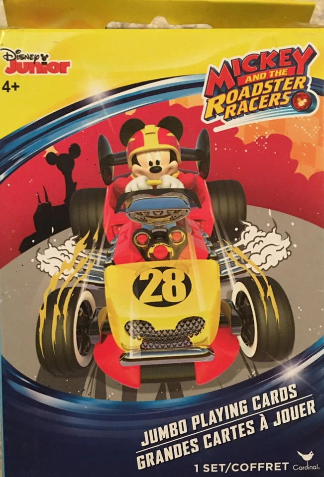 Disney Jr. Mickey and the Roadster Racers Jumbo Playing Cards - New - Image 1 of 1