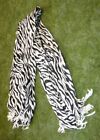 Smart Trend Women's Scarf Oblong Zebra Animal Print Rectangle 70 X 28" Fringed