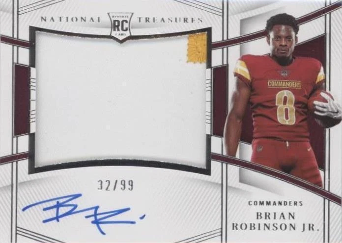 2022 Panini National Treasures Brian Robinson Jr Rpa Patch BGS 8 & 10 Auto 19/99 - Image 1 of 1