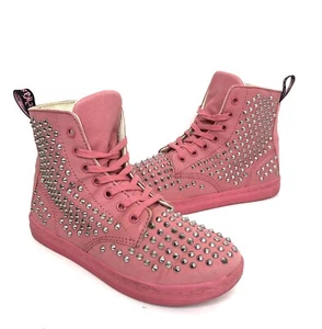 Doc Martens Shorestud Pink Canvas Boot AW004 Women’s 7 Studded Air Wair - Picture 1 of 8
