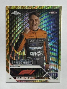 2023 Topps Chrome Formula 1 Oscar Piastri F1 Drivers Gold Wave /50 RC 195 - Foto 1 di 2
