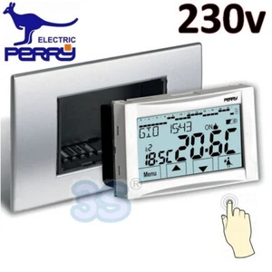 Perry 1CRCDS27 - Digitaler Thermostat 230V Unterputz TOUCH SCREEN Moon Soft - Bild 1 von 2