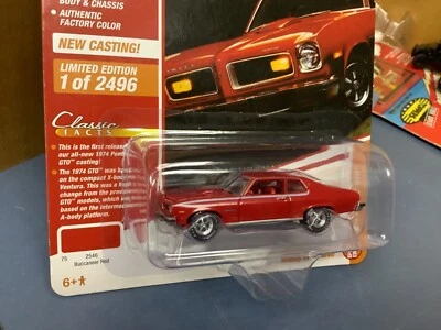 1/64 JOHNNY LIGHTNING 1974 PONTIAC VENTURA GTO RED 1 OF 2496 - Image 1 of 4