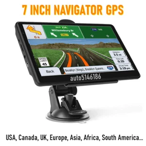 7" HD Touch Screen Car&Truck GPS Navigation Navigator Map 8GB 128MB USA UK CA EU - Picture 1 of 9