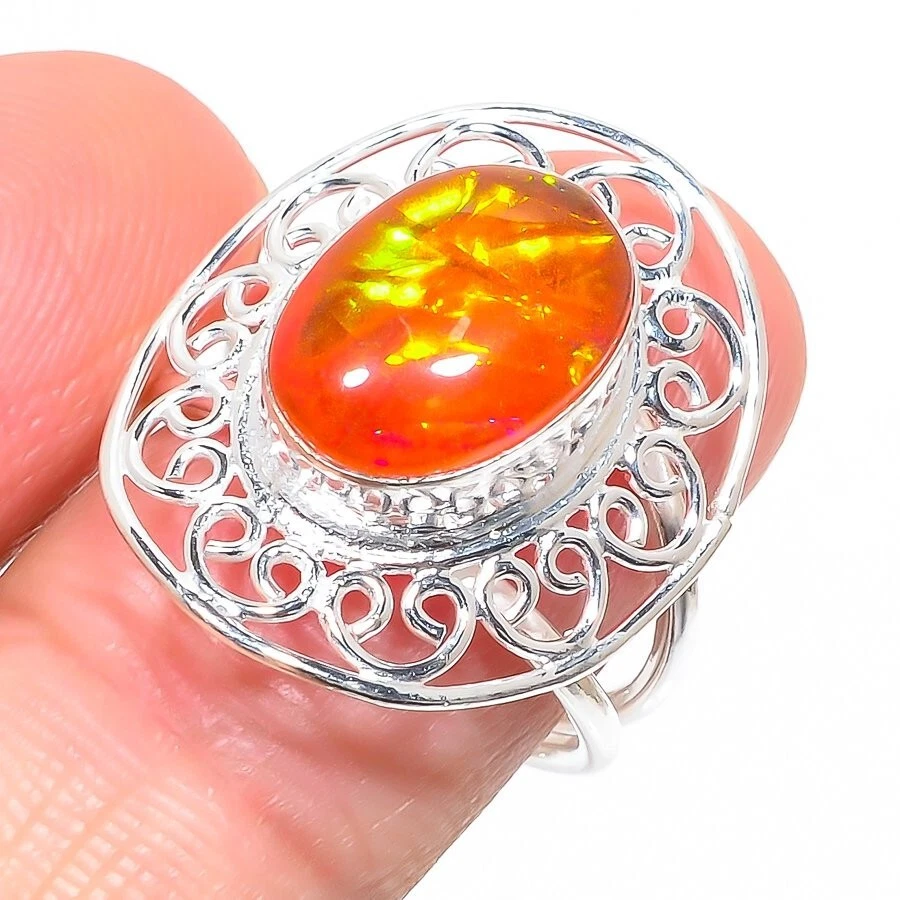 Triplet Opal Gemstone 925 Sterling Silver Jewelry All Size Ring For Gift - Image 1 of 1