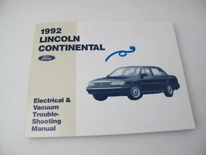 1992 Lincoln Continental electrical Vacuum Trouble shooting repair manual - Bild 1 von 10