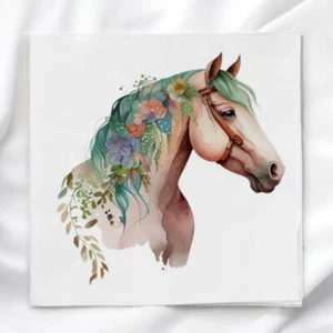 Painted Horse Fabric Panel for Quilting Sewing Crafting Quilt Block 14794723647 - Picture 1 of 2