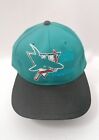 NHL San Jose Sharks AJD Cap Corp Script Logo Snapback Hockey Hat/Cap Vintage 90s