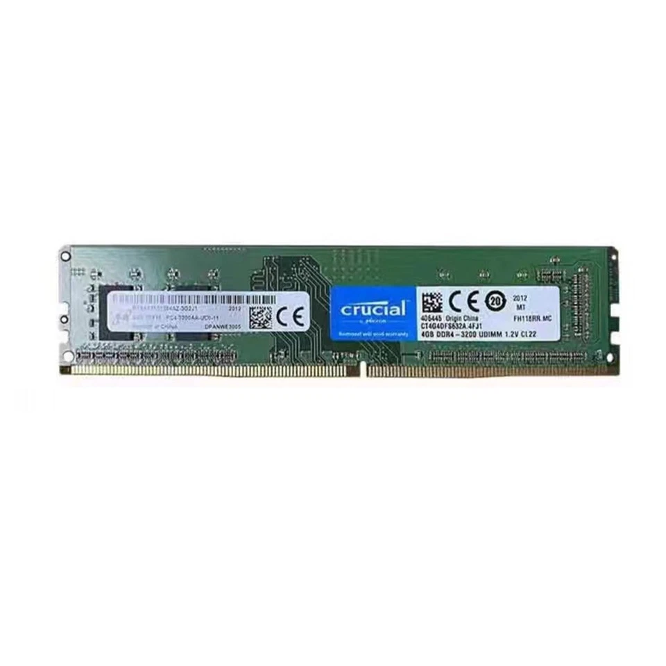 New Crucial 4GB DDR4 3200MHz PC4-25600 UDIMM Desktop Memory Ram CT4G4DFS632A - Image 1 of 1