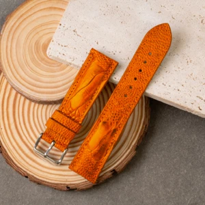 Men Ostrich Leg Watch Strap, Real Leather Watch Band, Handmade Quick Release - Picture 1 of 47
