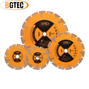 Diamond Turbo Blade Tile Cutting Disc Marble Granite Concrete 2pcs 4.5/5/7/9'' - Picture 1 of 12