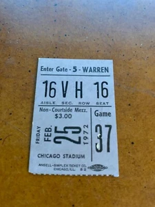1972 Chicago Bulls v Phoenix Suns Basketball Ticket Connie Hawkins 25 pts 2/25 - Picture 1 of 2