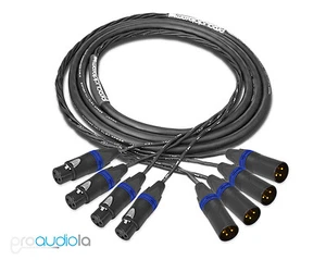 Standard 4 Channel Mogami 2931 Snake | Neutrik Gold XLR with Blue Rings | 40 ft. - Picture 1 of 1