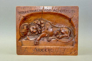 Superb antique hand carved Lion monument Lucerne Switzerland circa.1890 - Picture 1 of 6
