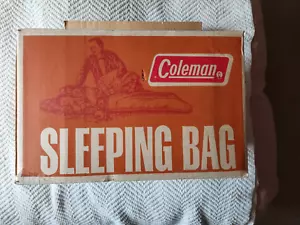 Vtg Coleman Sleeping Bag NOS Never Unrolled New in Original Box USA Camping - Picture 1 of 16