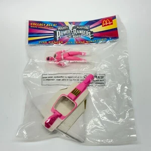 NUOVO 1995 McDonald's ROSA RANGER + GRU NINJAZORD Giocattolo Happy Meal USCITA FILM - Foto 1 di 6