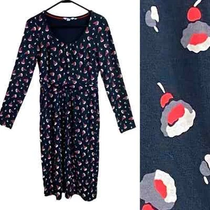 Boden Long Sleeve Floral Jersey Knit Midi Dress Size 4 long - Picture 1 of 8